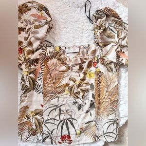 H&M skirt and top tropical print new without tags